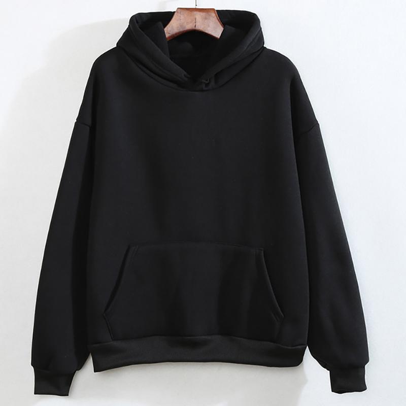 Fashion Hoodies for Women Solid Oversized Streetwear Hip Hop Pullover Sweatshirts Autumn Winter Cotton Casual Hoodies Tops Clothes Ladies