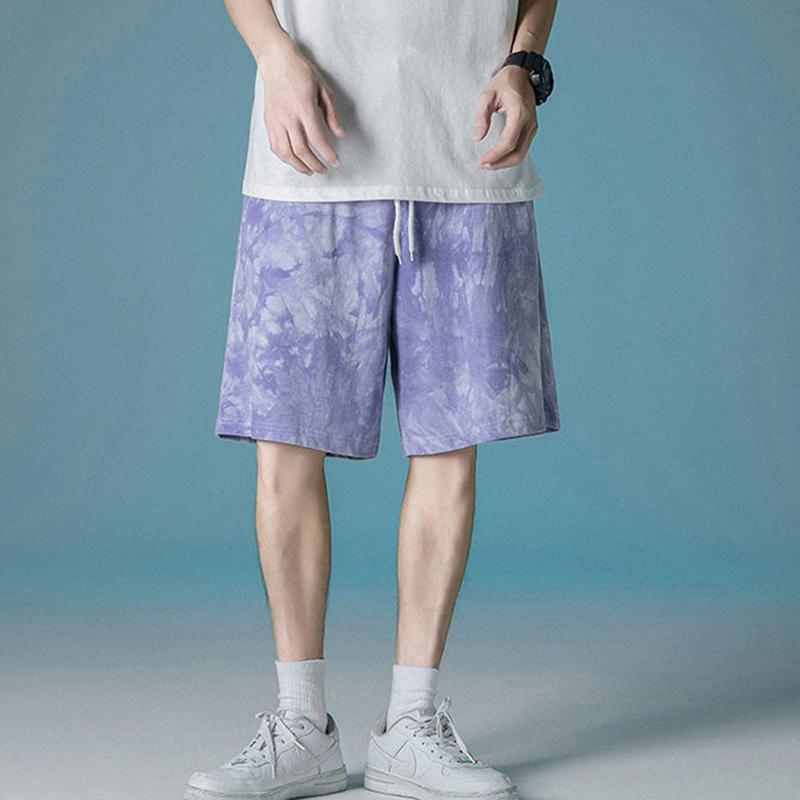 Summer Tie-dye Casual Shorts Men’s Outer Wear Thin Loose Loose Summer Korean Version of All-match Sports Five-point Pants