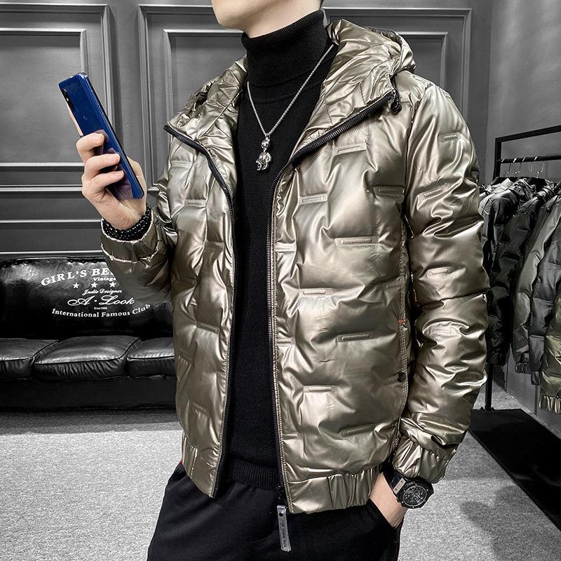 Winter High-quality Men's Down Jacket Korean Style Stand-up Collar Handsome Shiny Face Warm Thin Jacket for Men