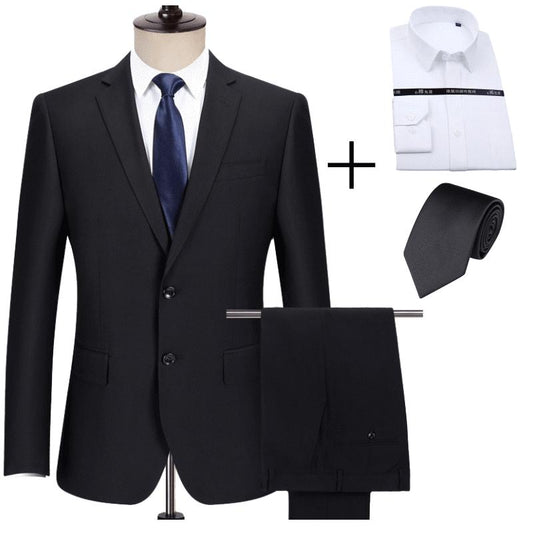 Suits Men's Spring Plus Size Middle-aged Business Formal Wear Professional Formal Wedding Dress