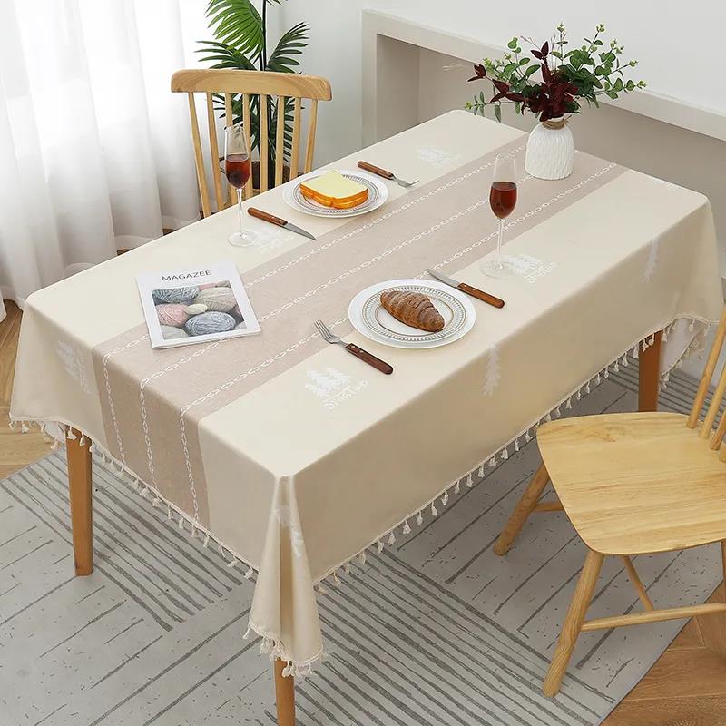 Nordic Style Waterproof and Oil-proof Disposable Tablecloth Lattice Decoration Coffee Table Tablecloth