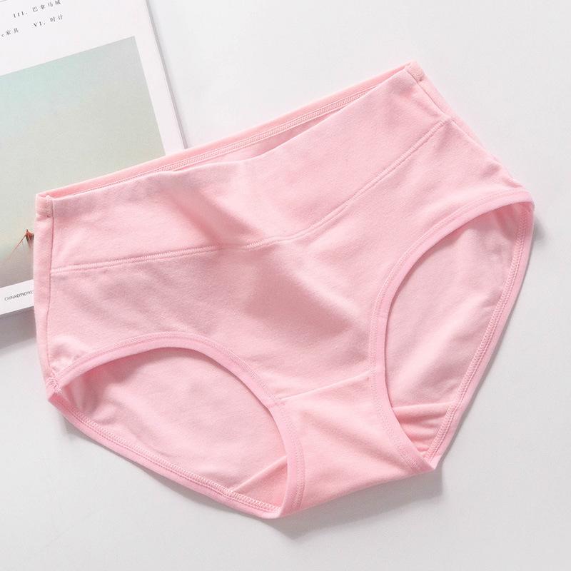 4Pcs/Set Women's Solid Color Seamless Underpants Female Breathable Skin-friendly Panties High-waist Comfortable Cotton Crotch Briefs