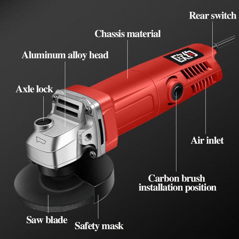 1880W Multi-function Angle Grinder Wire Cutter Polisher Handheld Electric Grinder Power Tools