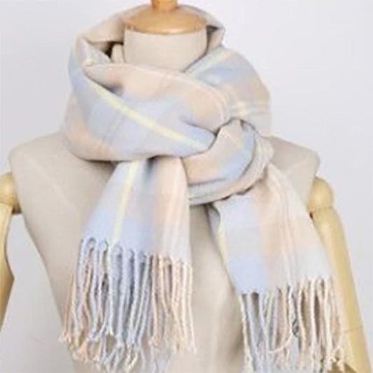 Scarf Women Winter Cute Thickened Wild Korean Plaid Scarf Trend Shawl Dual-use Warmth