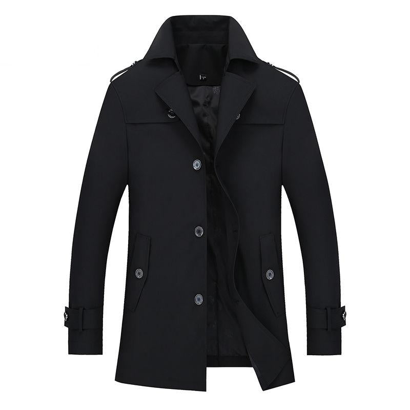 Men's clothes  Autumn And Winter Medium and long section Woolen coat Large size Windbreaker