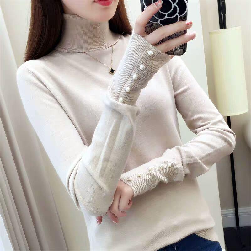 Turtleneck Sweater Women's 2020 Autumn and Winter New Slimming Bottoming Shirt Thickening Korean Version of The Loose Long-sleeved Sweater