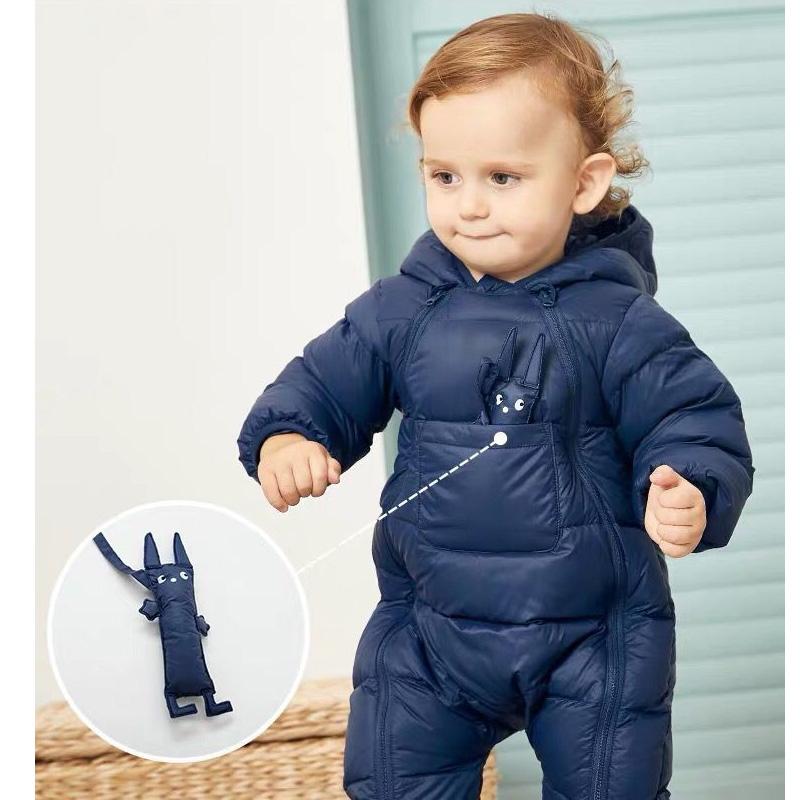 Infant Jumpsuits, Down Jackets, Baby Outing Clothes, Climbing Clothes White Duck Down To Keep Warm