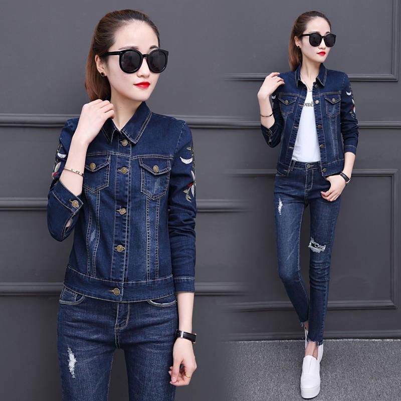 Plus Size Jean Jacket Blue Bomber Short Denim Jackets Jaqueta Long Sleeve Casual Jeans Coat