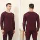 Men Winter Thermal Underwear Plus Velvet O-neck Tops Pants Tight Suit Thicken Windproof Comfortable Soft Lining Long Sleeve High Elasticity Slim