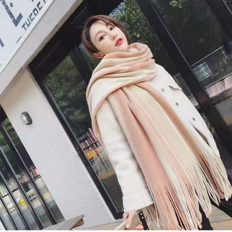 Women Scarf Fashion Solid Shawls Wraps Lady Rabbit Fur Female Hijab Winter Foulard Headband Scarves