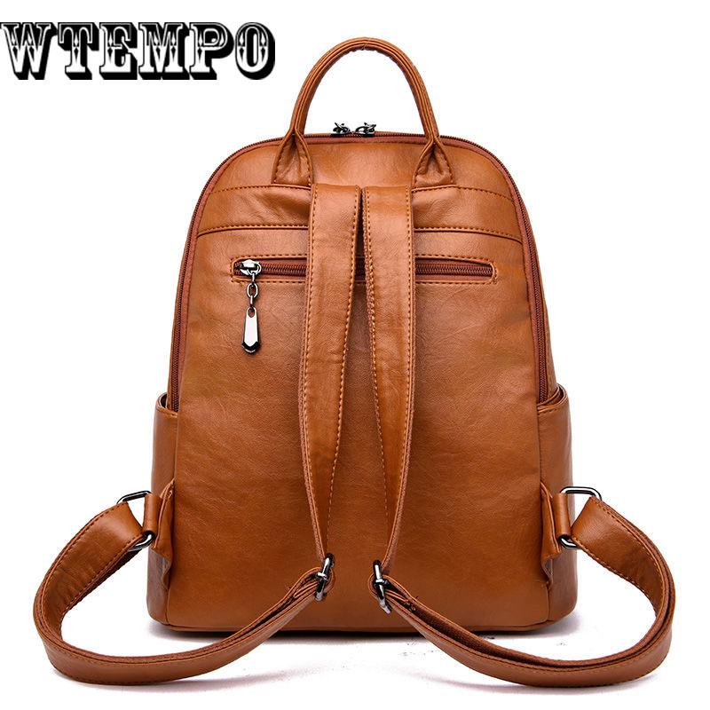 Women's travel backpack high quality leather mini ladies backpack Female student shoulder school bag