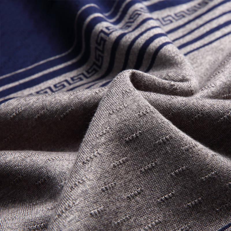 Autumn Casual Men's Sweater O-Neck Striped Slim Fit Knittwear Mens Sweaters Pullovers Men Pull Homme