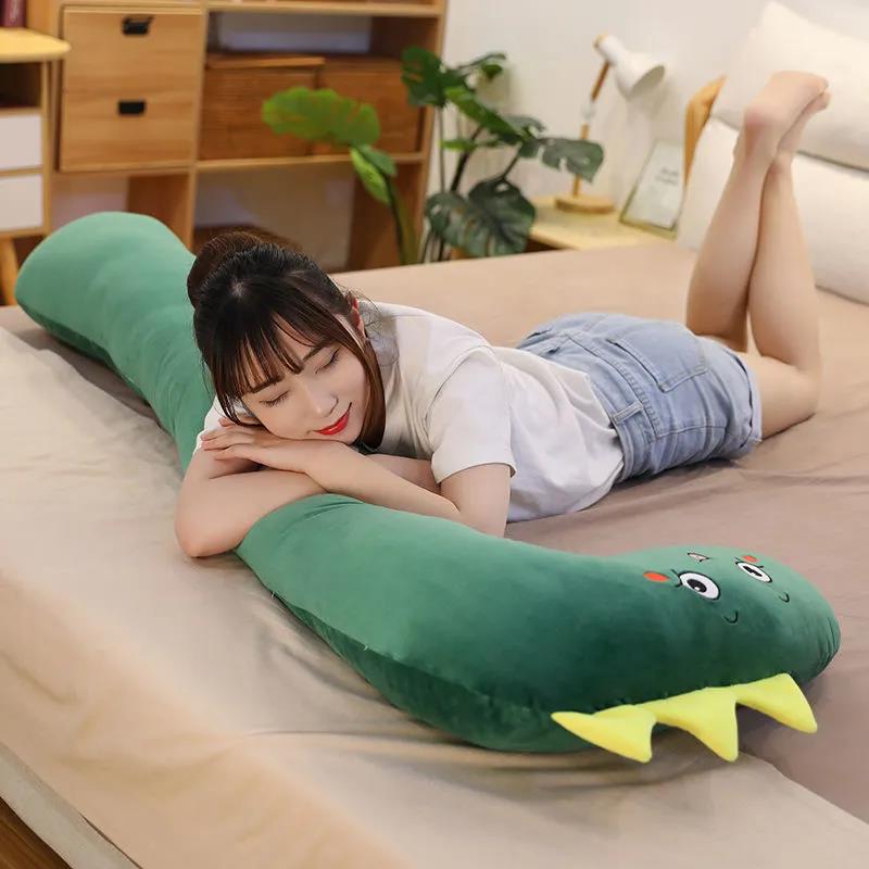 Soft Plush Strip Pillow Children's Lovely Sleeping Artifact Side Sleeping Clip Leg Bed Back Cushion with Pillow Removable and Washable