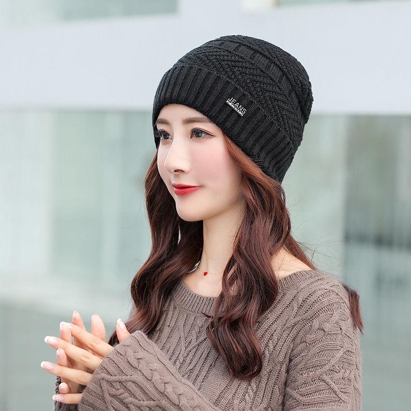 Cotton hat Trendy wild hat Windproof hat Winter Warm hat Thick hat Fashion Woman hat Plush