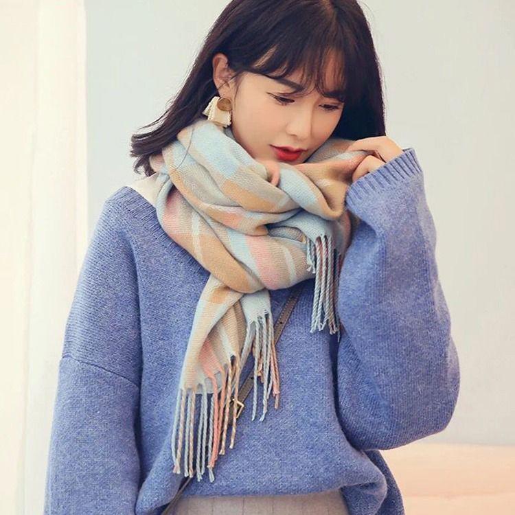 Winter warm scarf Christmas gift Woman Trend Wild Shawl scarf Long section scarf Birthday present