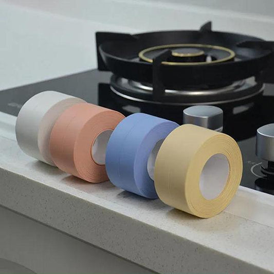 Sink Bath Sealing Strip Tape Solid Color PVC Self Adhesive Waterproof Wall Sticker for Bathroom Kitchen