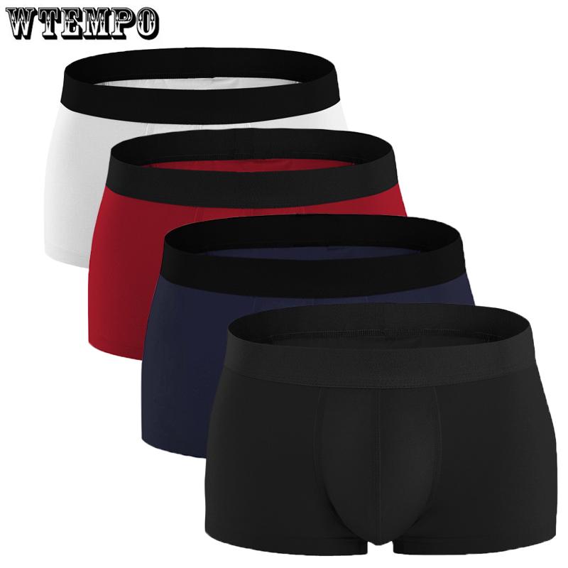 Men's Underwear Panties Male Soft Modal Shorts Underpants Cotton Boxer Homme 4 pcs/lot