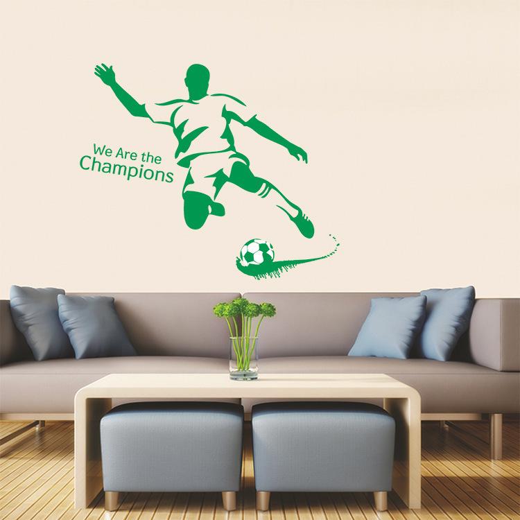 Blue green red football juvenile wall stickers