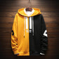 Trendy wild large size long sleeve hooded jacket autumn and winter cotton sweater men's sweatshirt