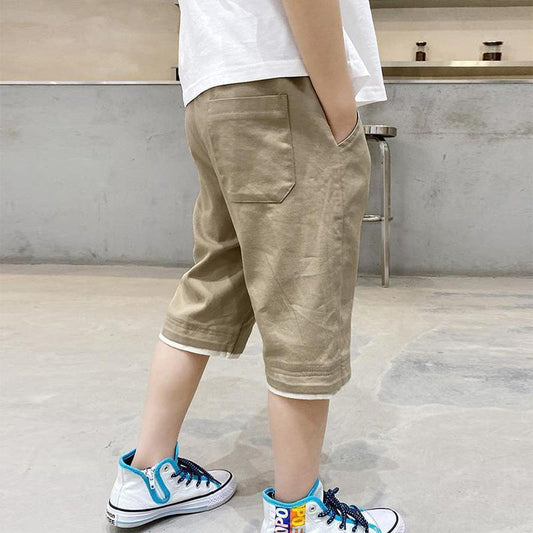 Boys' Shorts Summer Clothes Thin Loose Five-point Pants Children's Summer Pants Baby Overalls