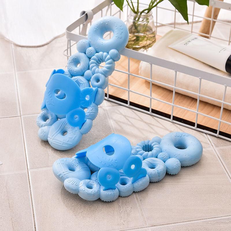 Bathroom Non-slip Slippers Female Summer Home Indoor Bath Quick-drying Soft Bottom Sandals Donut Hollow Leaky Slippers