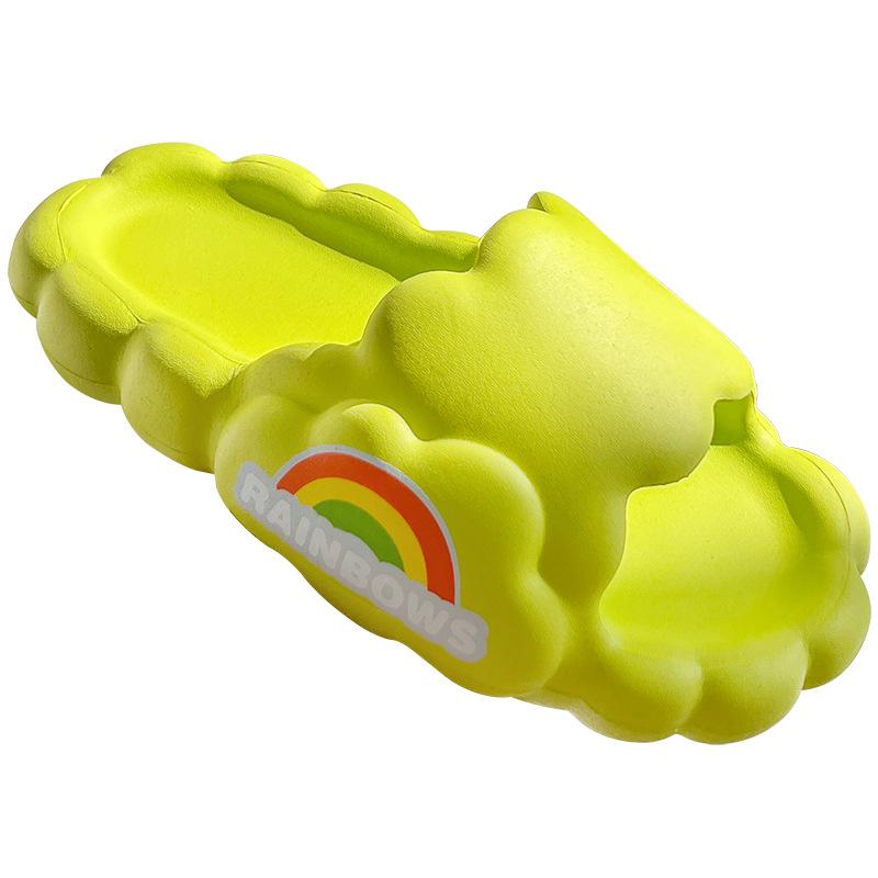 Slippers Women Cloud Summer Home Non-slip Couple EVA Thick Bottom Indoor Rainbow Sandals Men Summer Outer Wear