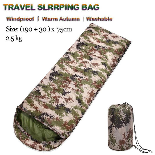 -20 Degrees Camping Sleeping Bag Winter Cotton-padded Warm Sleeping Bag Portable Envelope Sleeping Bag