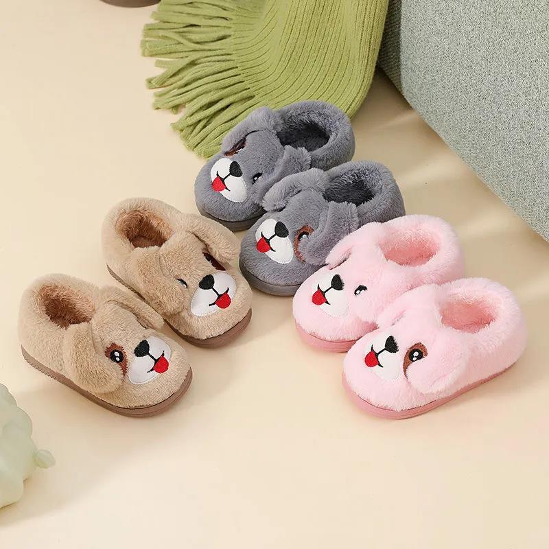 Men and Women Dog Design Sense Cotton Shoes Indoor and Outdoor Non-slip Casual Slippers Lightweight Flat Shoes Soft Shoes