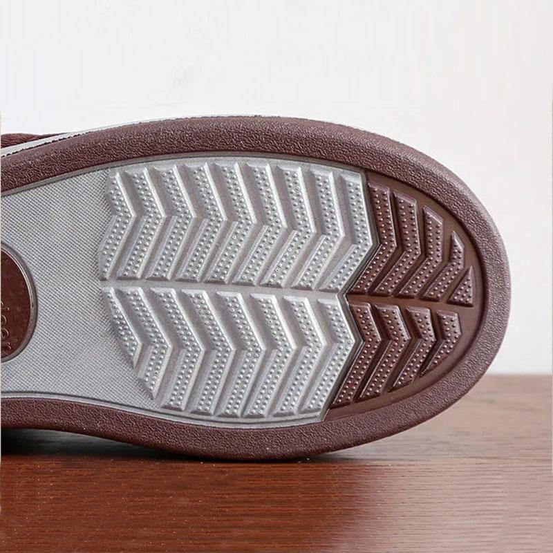 Winter Cotton Slippers Bag with Non-slip Cotton Shoes To Keep Warm Plus Velvet Home with Heel Printing Home Cotton Shoes