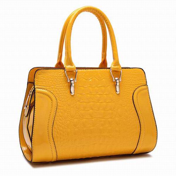 Woman bag European and American style handbag Trendy wild Patent leather bag Genuine Leather