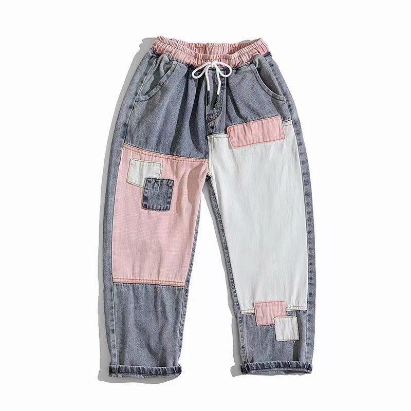 Summer Men's Small Feet Casual Denim Nine-point Pants Net Red Same Paragraph Harem Pants Beggar Pants