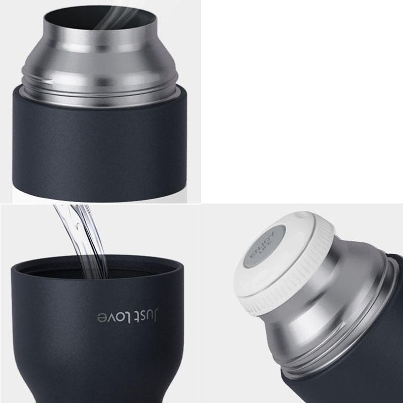 Large-capacity Vacuum Stainless Steel Vacuum Flask Male and Female Student Water Cup Outdoor Sports Office Portable Leak-proof Tea Cup