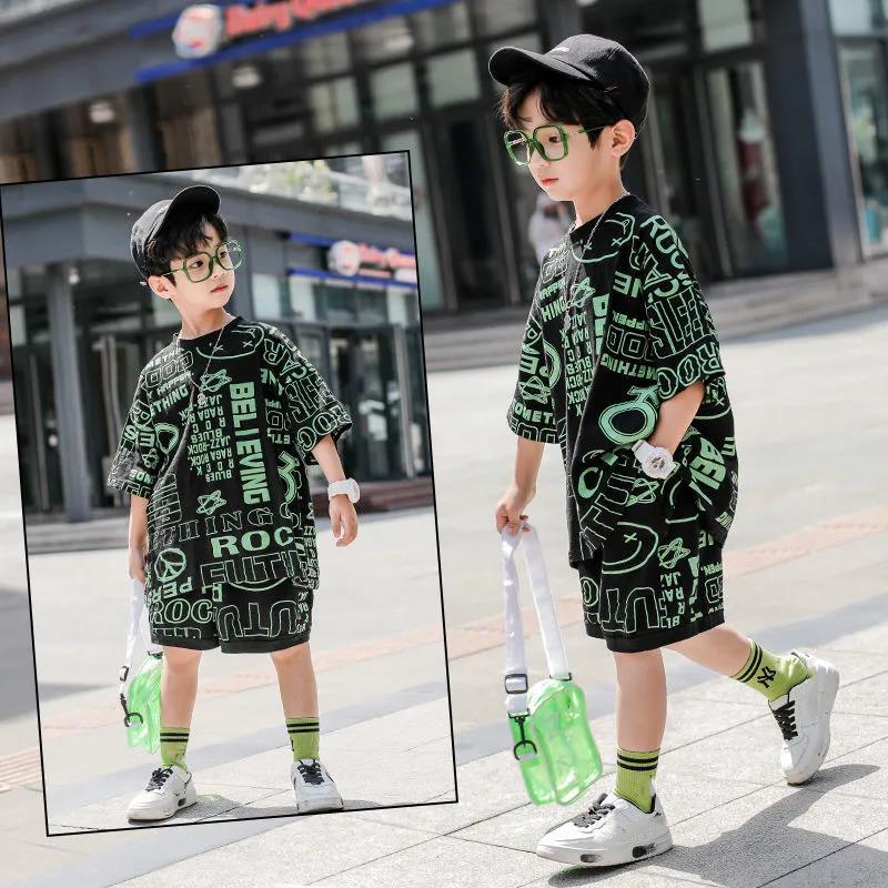 Boys' Summer Suits Handsome Children's Summer Short-sleeved Children's Sports Boys' Children Clothing