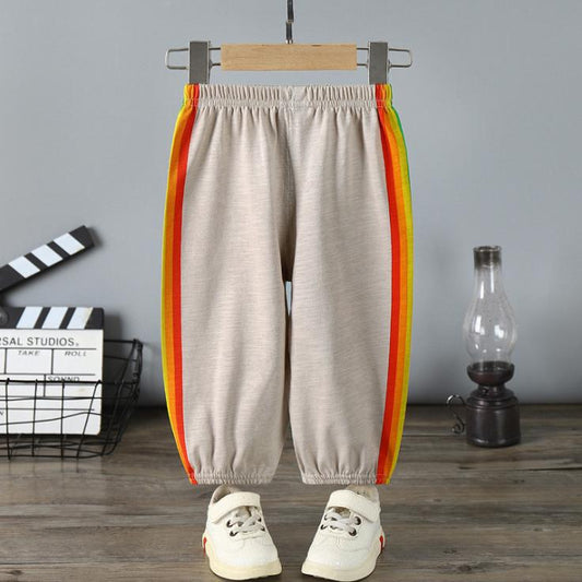 Summer Anti Mosquito Pants Children's Boys' and Girls' Pants Thin Baby Sports Pants Lantern Pants