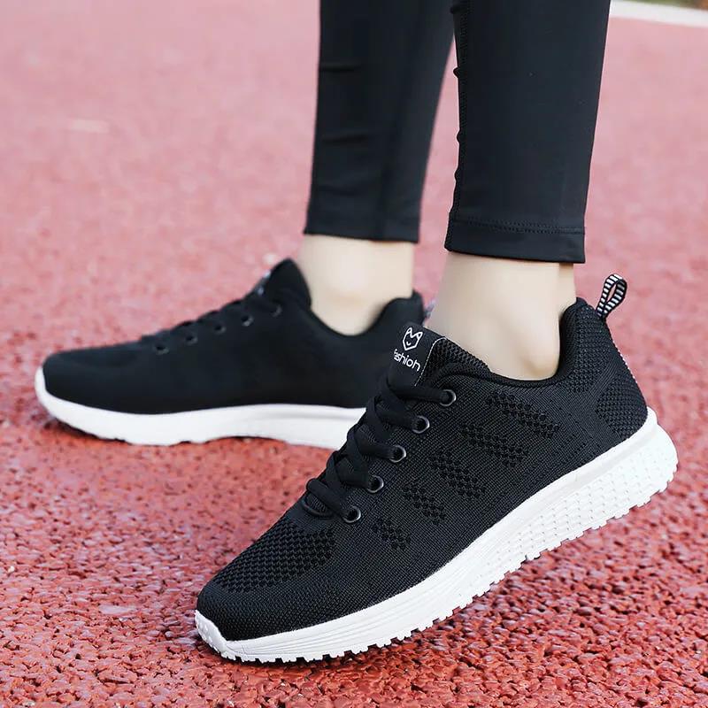 Women Casual Shoes Breathable Walking Mesh Flat Shoes Woman Contrast Color Sneakers Women Tennis Sports Shoes