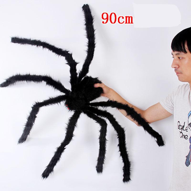 Super Big Plush Spider Made of Wire and Plush Black and Multicolour Style for Party or Halloween Decorations 1Pcs 30cm, 50cm, 75cm, 90cm