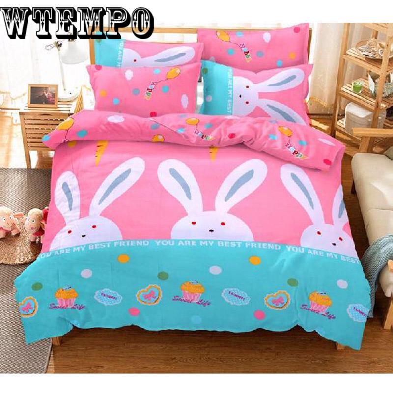 Brand Soft Cotton Printed Quilt Cover Four-piece Bedroom Home Comfort Bedding Set