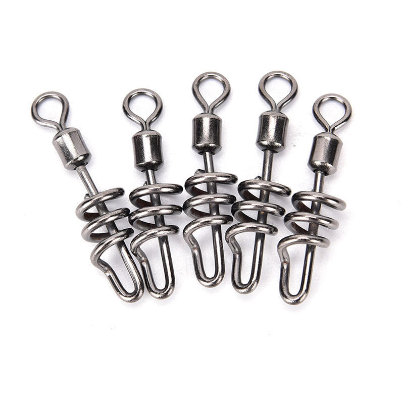 50Pcs rolling swivel with screwed snap ball bearing rolling swivel solid ring