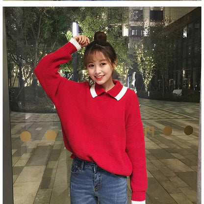 Cashmere Sweater Turtleneck Sweater Female Autumn and Winter Solid Color Long-sleeved Large Size