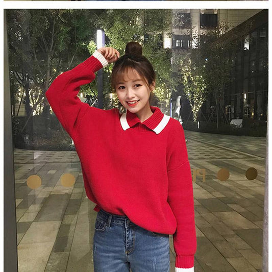 Cashmere Sweater Turtleneck Sweater Female Autumn and Winter Solid Color Long-sleeved Large Size