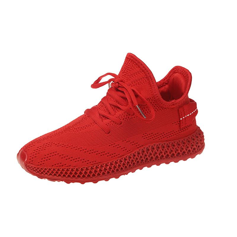 Fashion Spring Female Sneakers Women Shoes Korean Mesh Ladies Shoes Woman Lace Up Red Black Casual Shoes Breathable