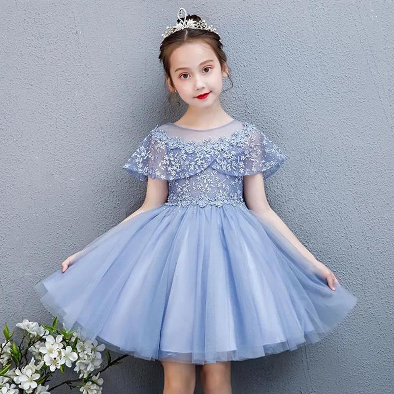 Princess Flower Girl Dress Summer Wedding Birthday Party Kids Dresses for Girls Children's Costume Teenager Prom Designs