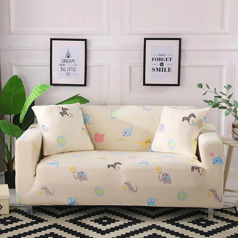 1/2/3/4 Seaters Marble Sofa Cover Slipcovers Elastic Armchair Slipcovers Dining Room Stretch Sofa Covers for Living Room