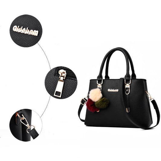 European and American style Shoulder Handbag Trendy wild Patent leather bag Big capacity Woman bag