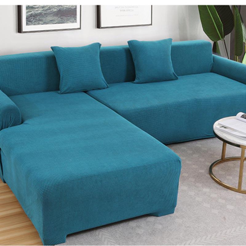 L Shaped Sofa Covers Living Room Sectional Chaise Longue Slipcover Stretch Covers for Corner Sofa