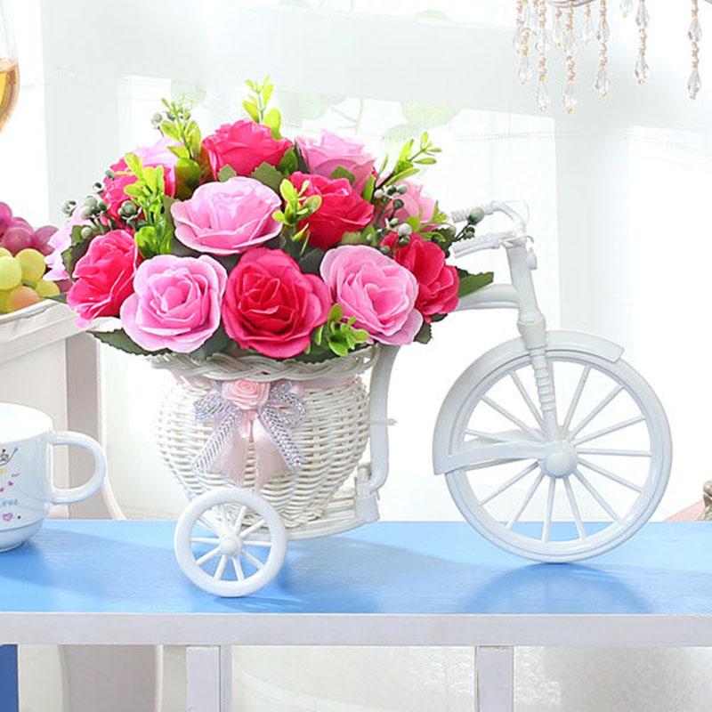 Artificial Flowers Simulation Flower Cart Potted Coffee Table Dining Table Floral Decoration Ornaments Flower Bedroom Living Room Cabinet Desktop