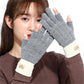 Women's Winter Gloves Warm Thick Touch Screen Half-finger Knitted Woolen Show Two Fingers Working Driving Office Gloves Fingerless Mittens