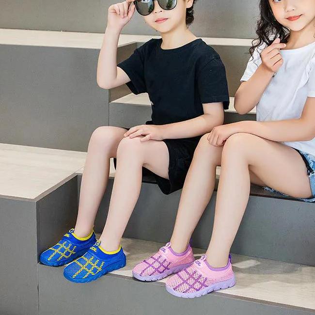 Children's Flat Shoes In Spring and Summer Soft Sole Non Slip Sports Single Shoes Colorful Mesh Breathable Casual Shoes