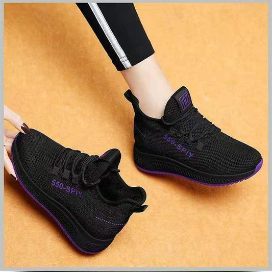 Plus Size 35-40 Women Running Shoes Wear-resistant Lightweight Sneakers Breathable Outdoor Sports Shoes Comfortable Deodorant Running Gym Shoes