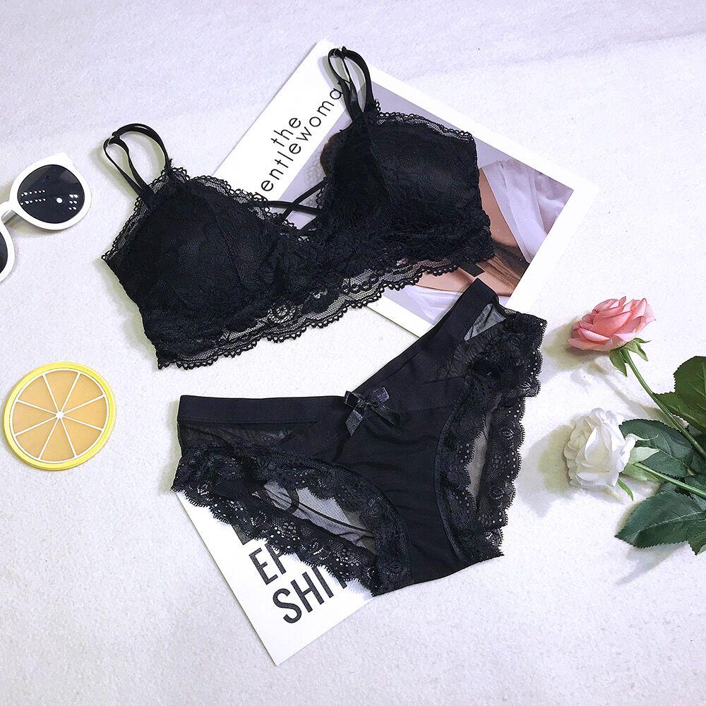 Sexy Lace Bra Set Women Underwear Set Push Up Bra Set Sexy Lace Briefs Lingerie Cup